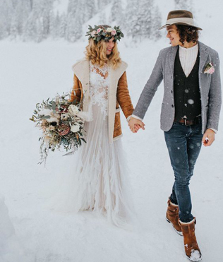 100 примеров зимних свадебных фото 