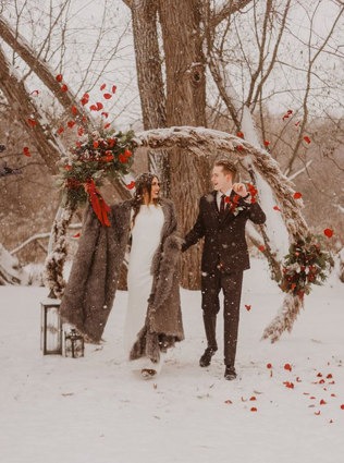 100 примеров зимних свадебных фото 