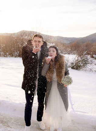 100 примеров зимних свадебных фото 