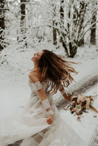 100 примеров зимних свадебных фото 