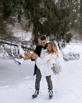 100 примеров зимних свадебных фото 