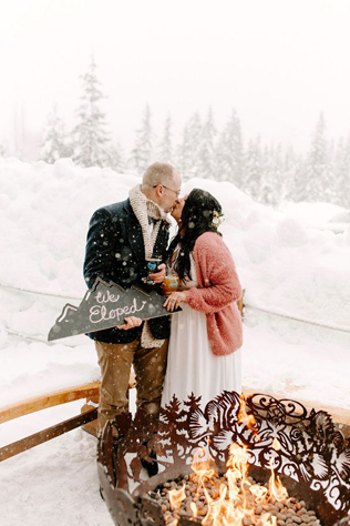 100 примеров зимних свадебных фото 