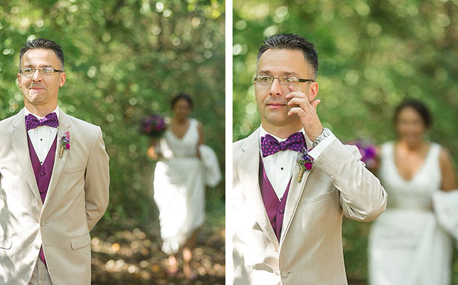 первый взгляд молодожёнов друг на друга