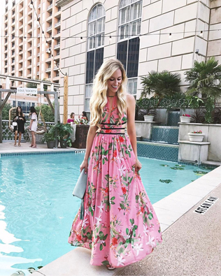 свадьба у бассейна, подружки невесты 