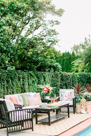 свадьба у бассейна, флористика и декор 