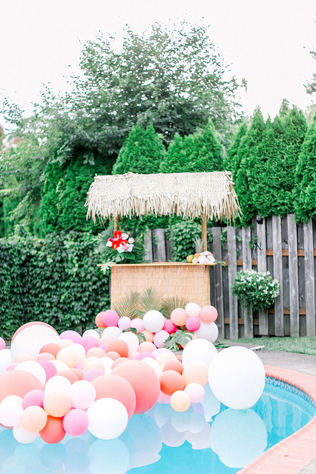 свадьба у бассейна, флористика и декор 