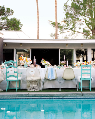 свадьба у бассейна, флористика и декор 