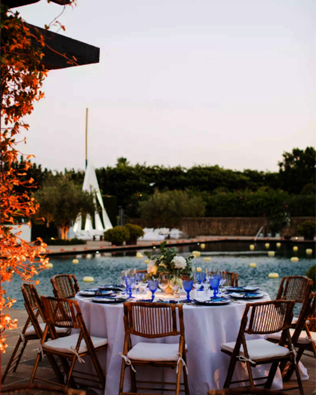 свадьба у бассейна, флористика и декор 