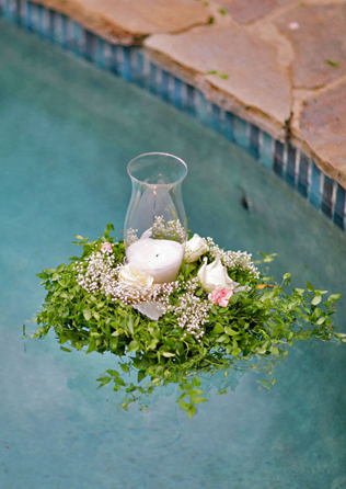 свадьба у бассейна, флористика и декор 