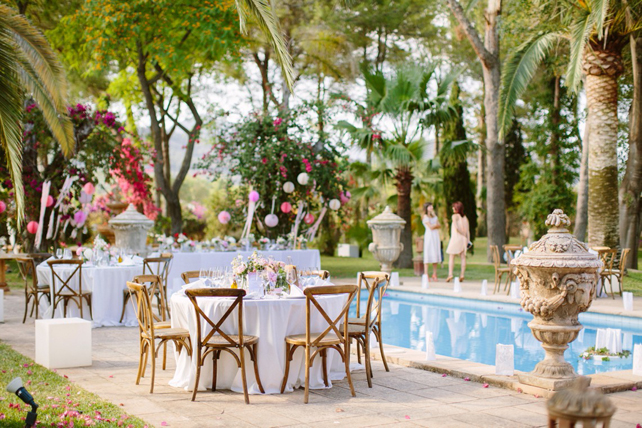 свадьба у бассейна, флористика и декор 