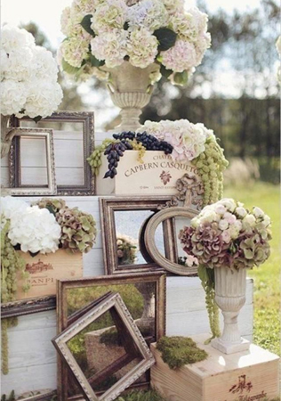 зеркало в свадебном декоре, зеркала в декоре места церемонии