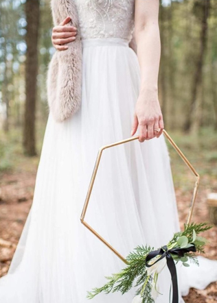 чем заменить букет подружки невесты, букеты геометрической формы 