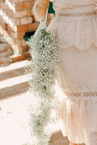 чем заменить букет подружки невесты, каскадный букет на ленте 