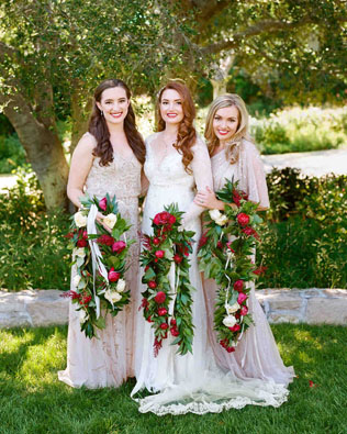 чем заменить букет подружки невесты, букет-гирлянда 