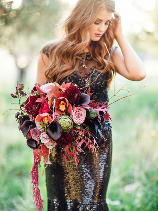 осенняя свадьба, осенний букет невесты