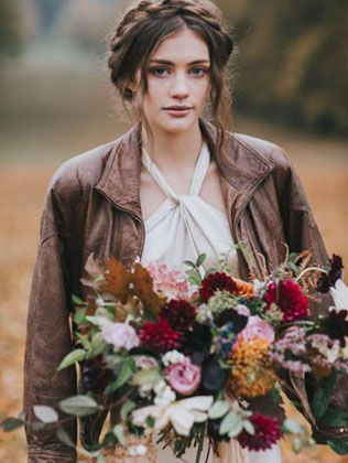  осенняя свадьба, кожаны детали в декоре свадьбы