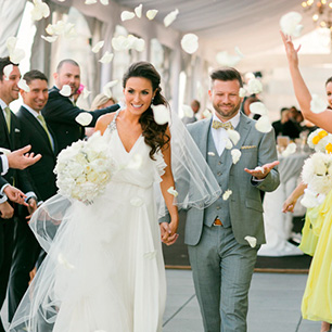 Стильная свадьба в серо-жёлтой палитре