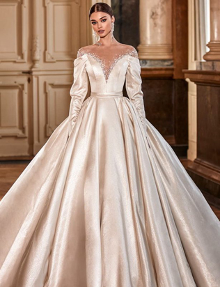 свадебные платья 2022, пышное свадебное платье 