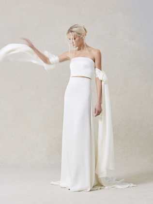 свадебные платья 2022, платье кроп топ 