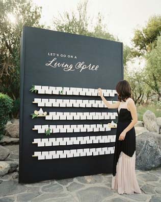 Черная схема рассадки гостей