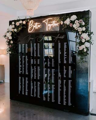 Черная схема рассадки гостей