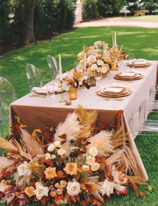 тренды свадебной флористики 2021, сухоцветы в декоре свадьбы 