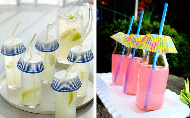 идеи для выездной регистрации, защита напитков от насекомых