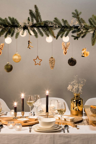  романтичная зимняя свадьба, оформление стола в золотом цвете