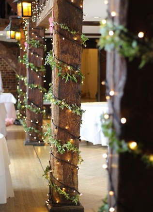 романтичная зимняя свадьба, светодиодные гирлянда в оформлении свадьбы 