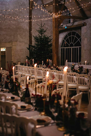 романтичная зимняя свадьба, светодиодные гирлянда в оформлении свадьбы 