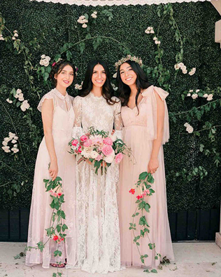 букет-гирлянда для подружек невесты