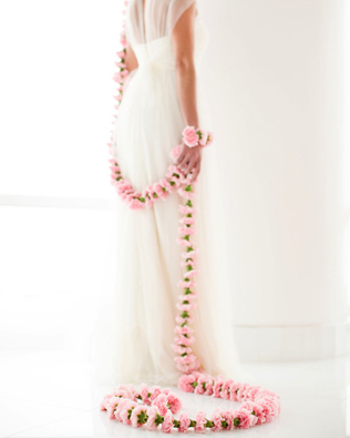 букет-гирлянда для невесты 