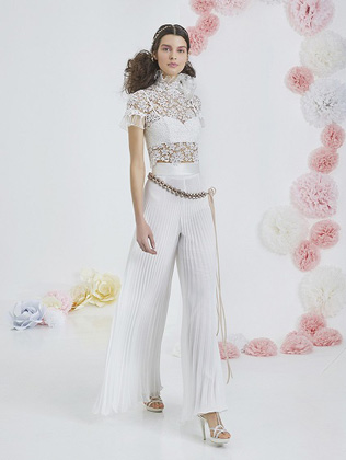 брючный костюм для невесты от Fio Couture