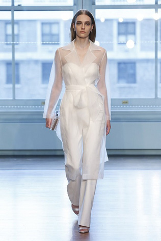 брючный костюм для невесты от Justin Alexander