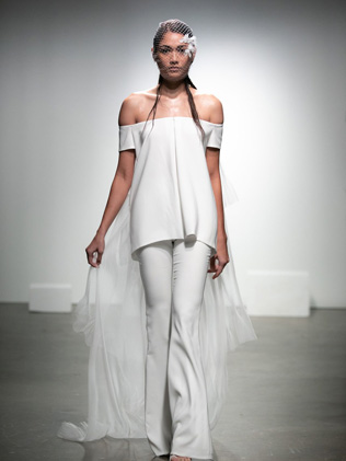 брючный костюм для невесты от Rime Arodaky 