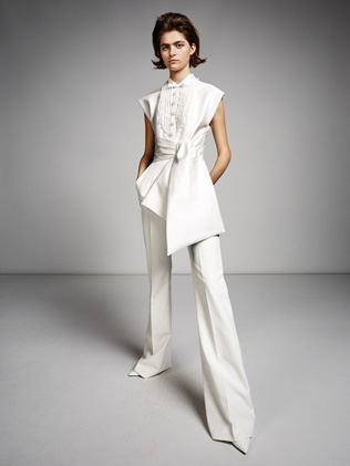 брючный костюм для невесты от Viktor Rolf 
