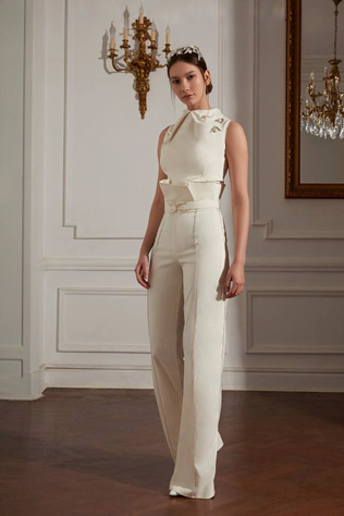 брючный костюм для невесты от Shahira Lasheen 