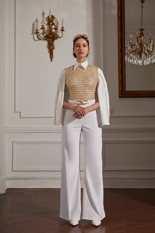 брючный костюм для невесты от Shahira Lasheen 