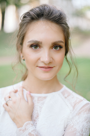 тренды в макияже 2019, естественный свадебный макияж