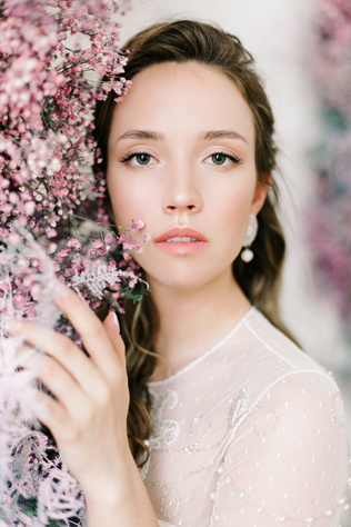 тренды в макияже 2019, естественный свадебный макияж