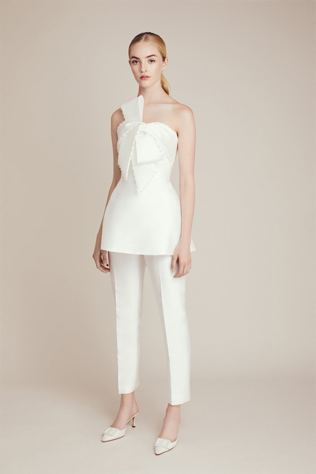 свадебный брючный костюм Lela Rose 2020 