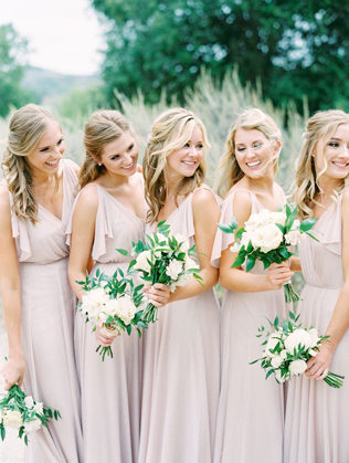 свадьба в стиле минимализм, подружки невесты 