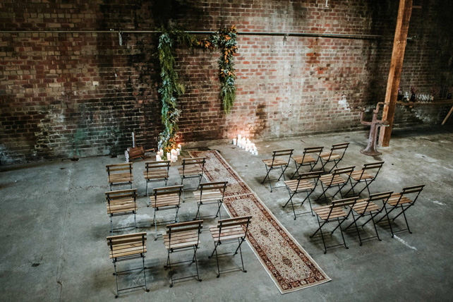  свадьба в стиле лофт, свадебная церемония в лофте 