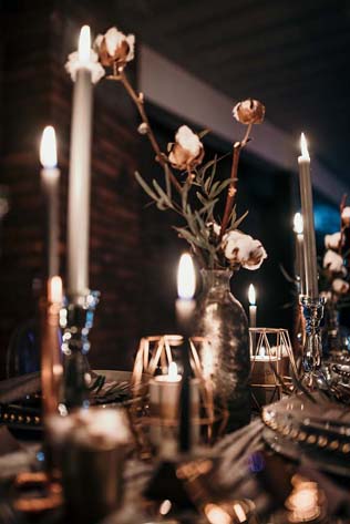 свадьба в стиле лофт, декор стола 