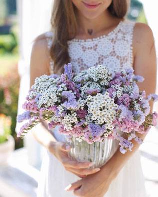 сухоцветы на свадьбе, декоративный букет с сухоцветами 