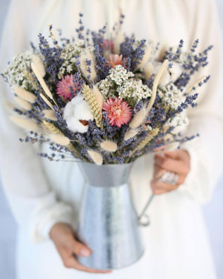 сухоцветы на свадьбе, декоративный букет с сухоцветами 
