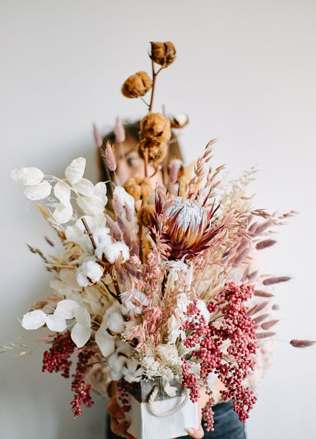 сухоцветы на свадьбе, декоративный букет с сухоцветами 