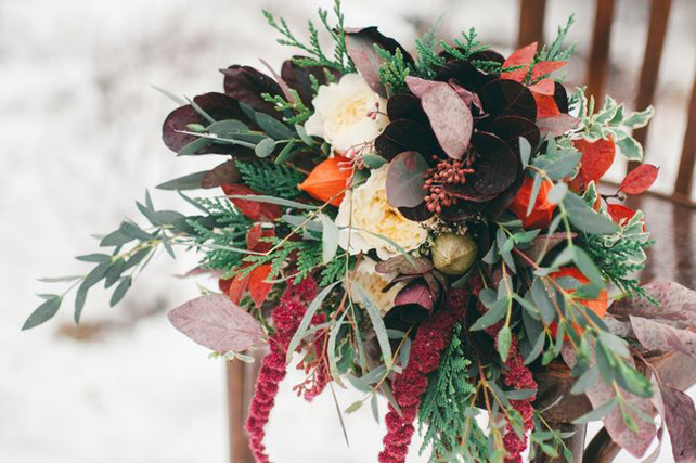 сухоцветы на свадьбе, физалис в декоре свадьбы 