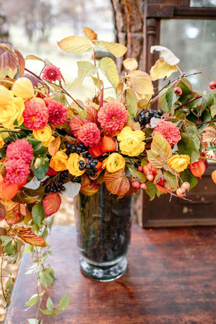 сухоцветы на свадьбе, физалис в декоре свадьбы 