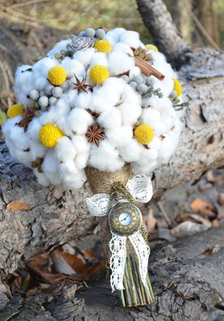 сухоцветы на свадьбе, краспедия в декоре свадьбы 